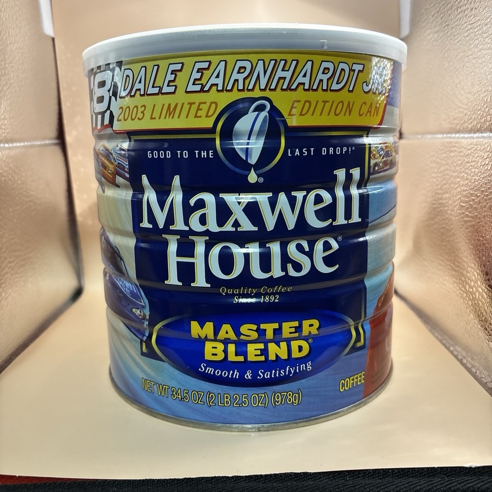 VINTAGE Maxwell House Dale Earnhardt Jr. 2003‎ Limited Edition Coffee Can NEW